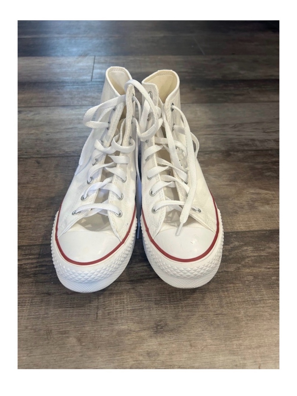 Converse All‎ Star Chuck Taylor Hi Top Canvas White Kids Shoes Size 6 US